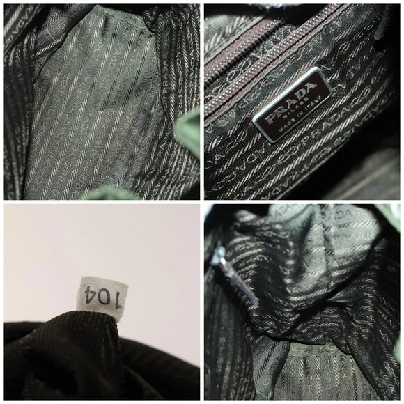 PRADA Backpack Nylon Green Silver Auth 135051 - Picture 15 of 16